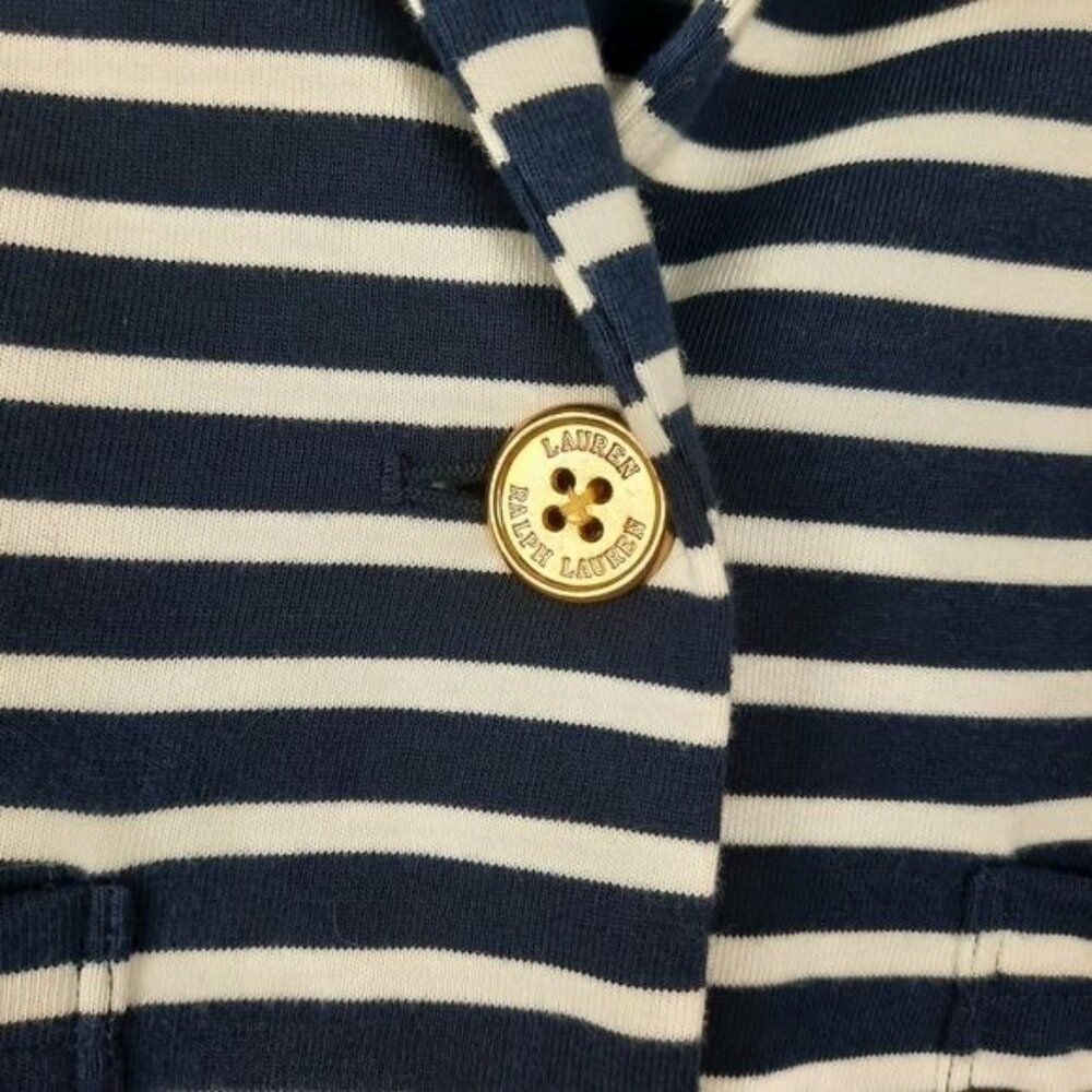 Lauren Ralph Lauren Nautical Stripped Cotton Blazer - Picture 11 of 16